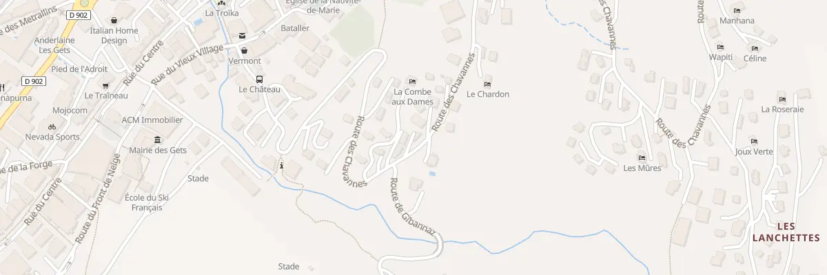 Plan du 595 Rte des Chavannes aux Gets