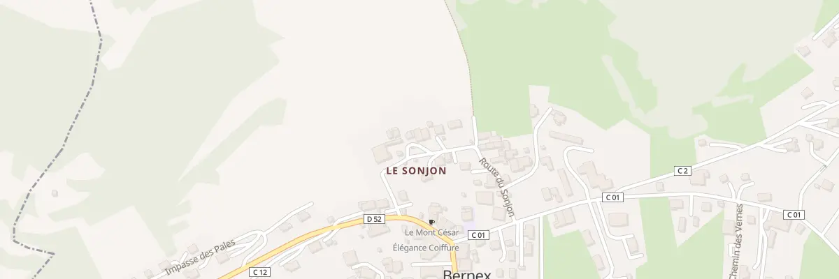 Plan du 154 Rte du Sonjon à Bernex