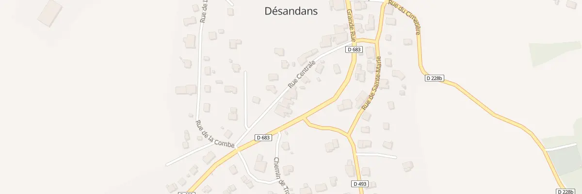 Plan du 9 Rue Centrale à Désandans