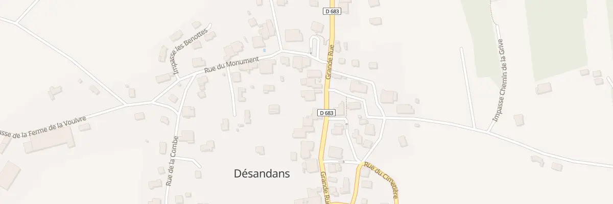 Plan du 35 Gr Grande Rue à Désandans