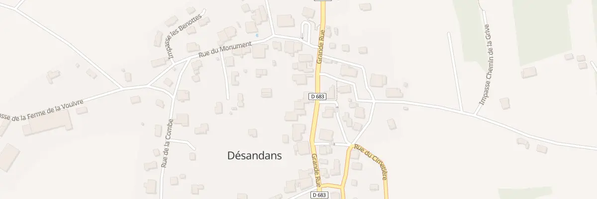 Plan du 33 Gr Grande Rue à Désandans