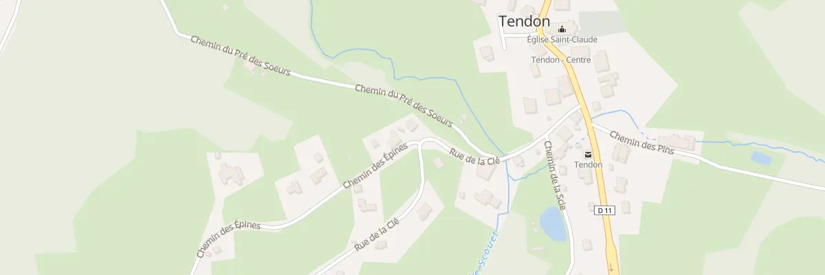 Plan du 10 Rue de la Cle à Tendon