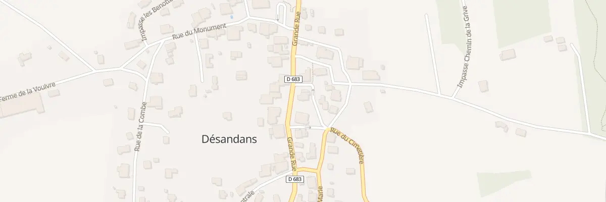 Plan du 32 Grande Rue à Désandans