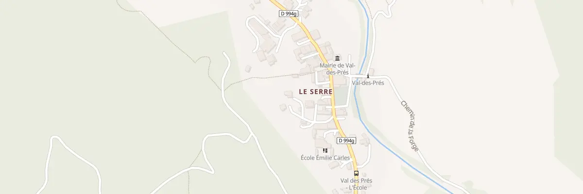 Plan du 5403 Le Serre à Val-des-Prés