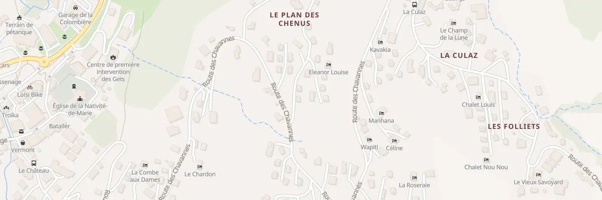 Plan du 1129 Rte des Chavannes aux Gets