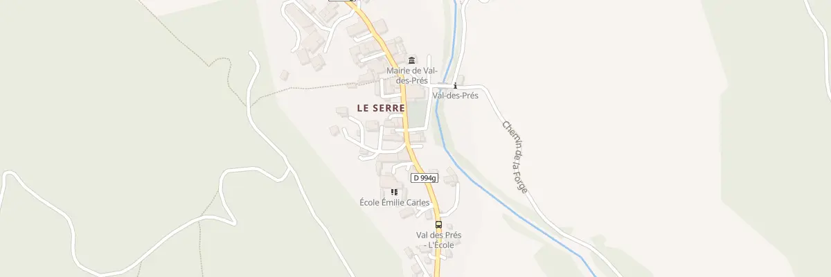 Plan du 5111 Le Serre à Val-des-Prés