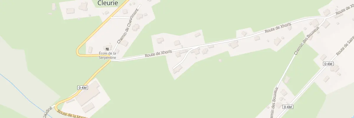 Plan du 16 Rte de Xhoris à Cleurie