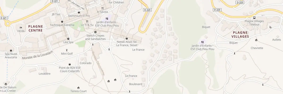 Plan du 5597 Imm Le France à La Plagne Tarentaise