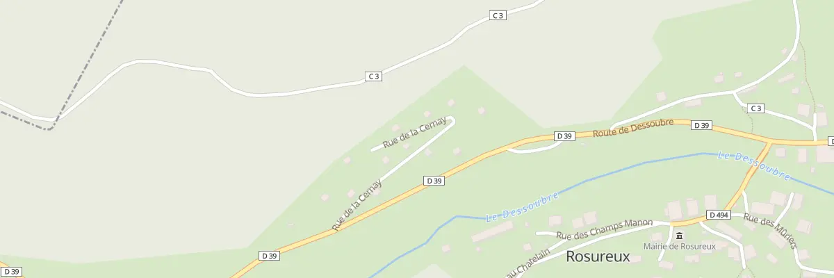 Plan du 7 Rue de la Cernay à Rosureux