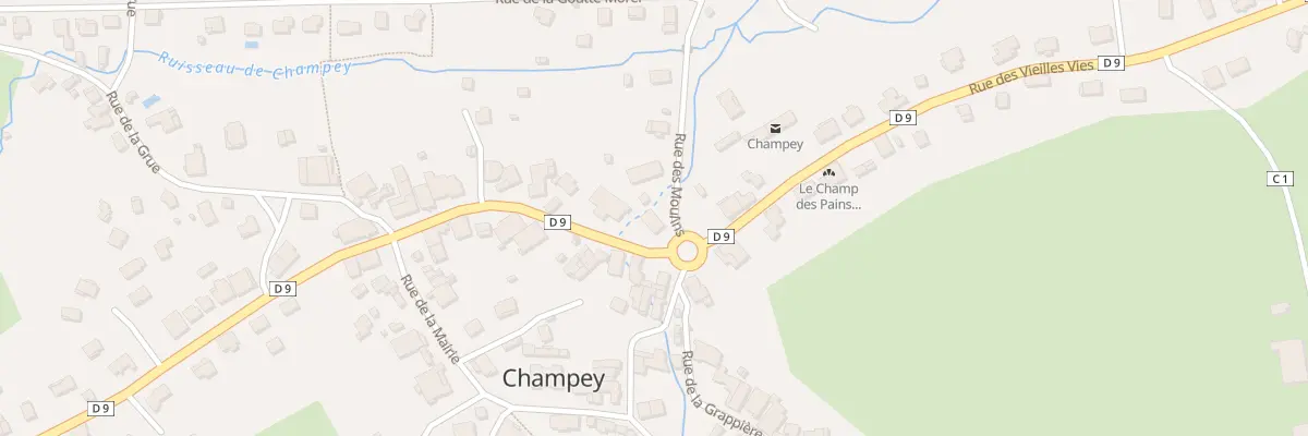 Plan du 1 Rue des Moulins à Champey