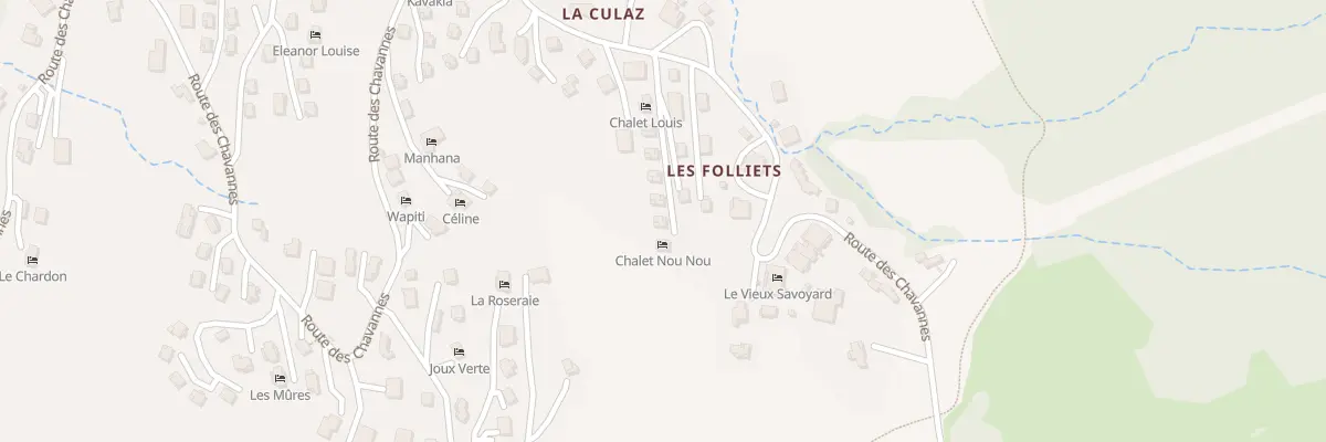 Plan du 1990 Rte des Chavannes aux Gets