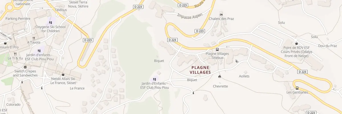 Plan du 46 Rte de Plagne Villages à La Plagne Tarentaise