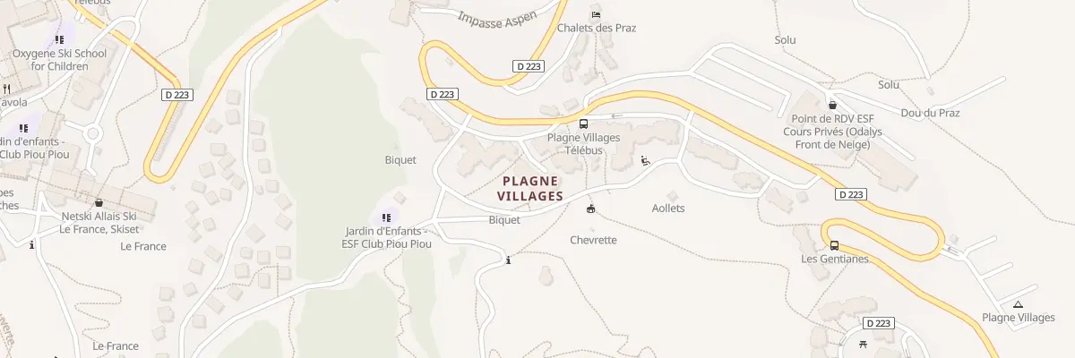 Plan du 142 Rte de Plagne Villages à La Plagne Tarentaise