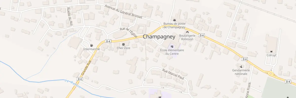 Plan du Village à Champagney