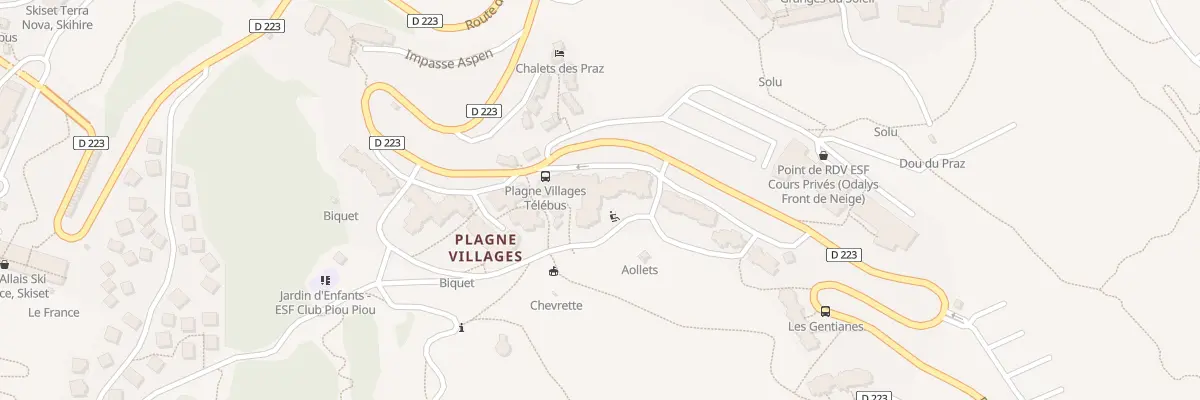 Plan du 244 Rte de Plagne Villages à La Plagne Tarentaise