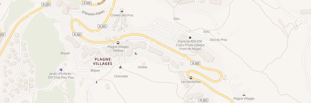 Plan du 338 Rte de Plagne Villages à La Plagne Tarentaise