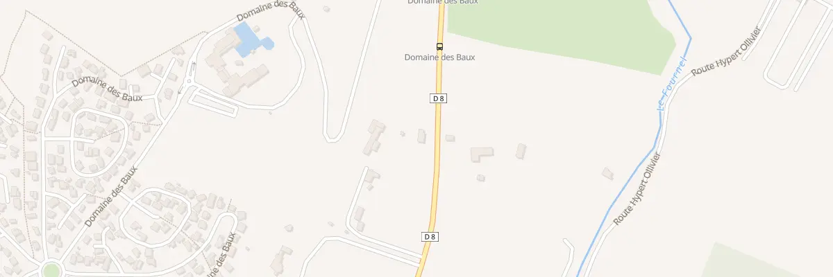 Plan du 400 D 8 Col du Bougnon à Roquebrune-sur-Argens