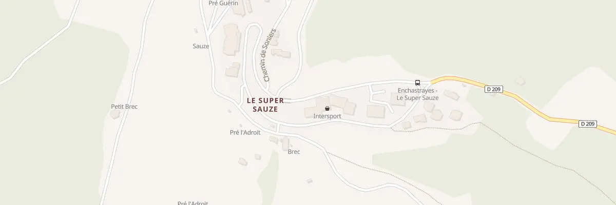 Plan du 181 Rte du Front de Neige à Enchastrayes