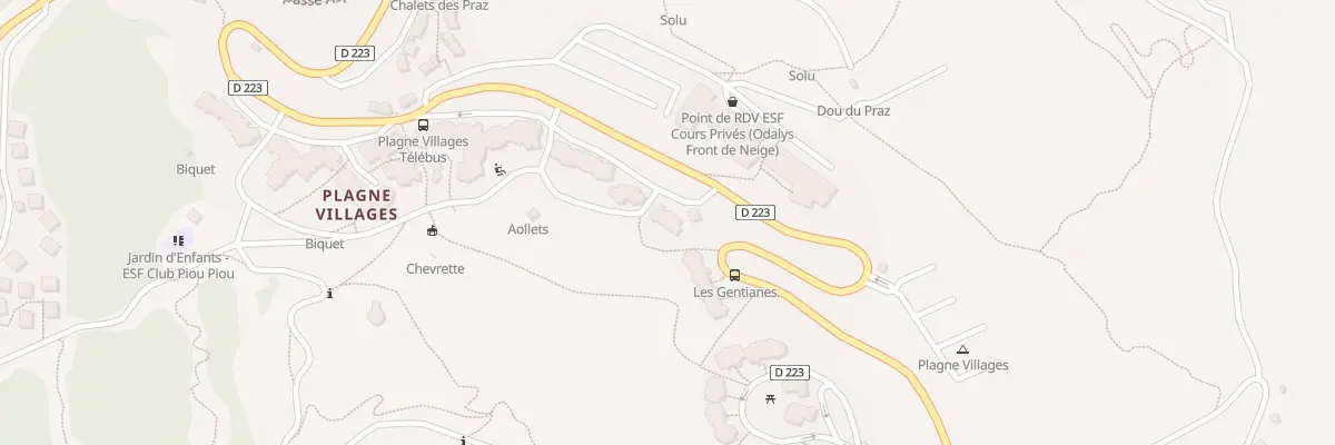 Plan du 414 Rte de Plagne Villages à La Plagne Tarentaise