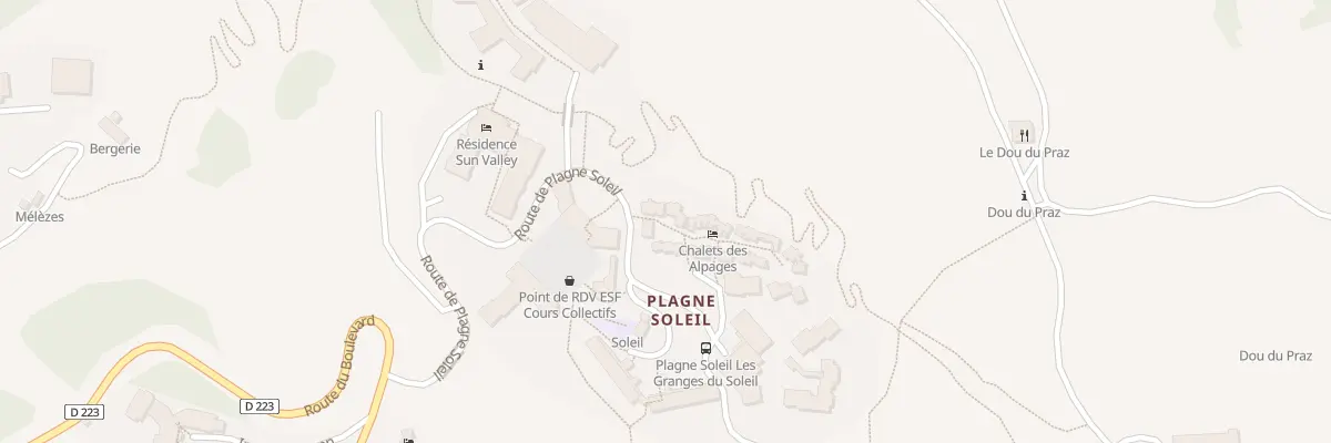Plan du 460 Rte de Plagne Soleil à La Plagne Tarentaise