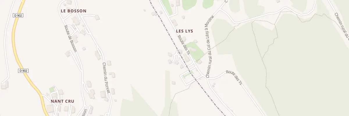 Plan du 874 Rte des Ys aux Gets