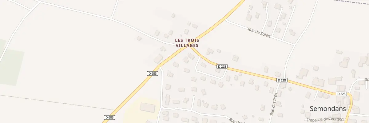 Plan du 13 Rue des Elongeots à Semondans