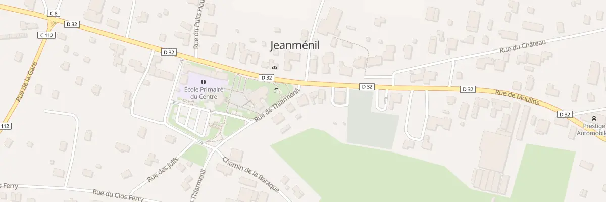 Plan du 1 Rue de Thiarmenil à Jeanménil