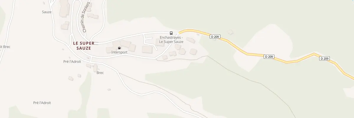 Plan du 850 Rte du Front de Neige à Enchastrayes