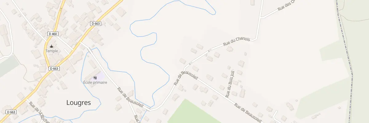 Plan du 1 Rue du Chenois à Lougres
