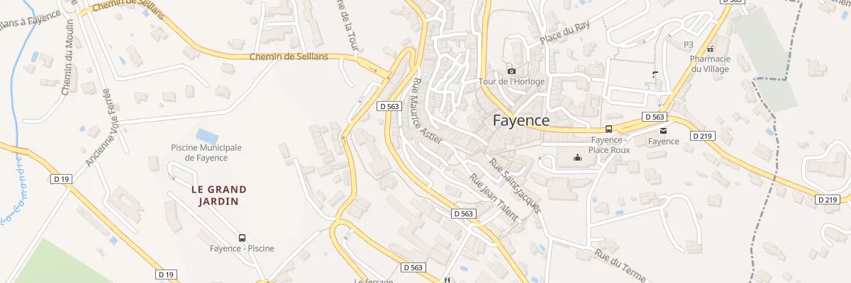 Plan du 7 Rue Maurice Astier à Fayence