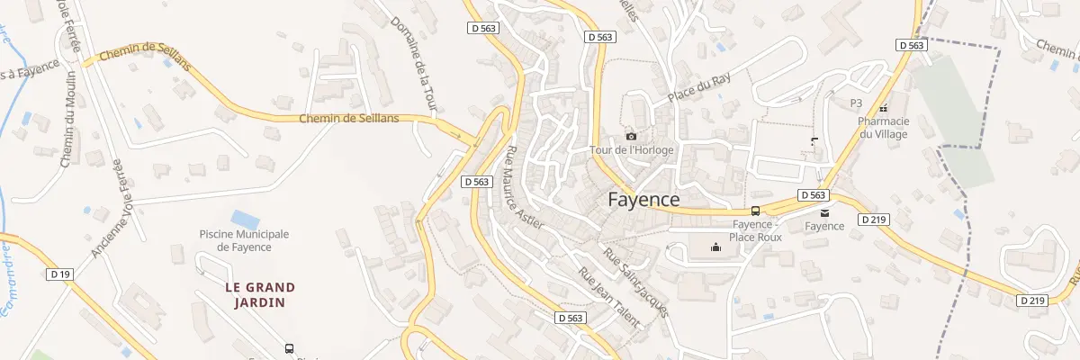 Plan de la Rue des Vignes à Fayence
