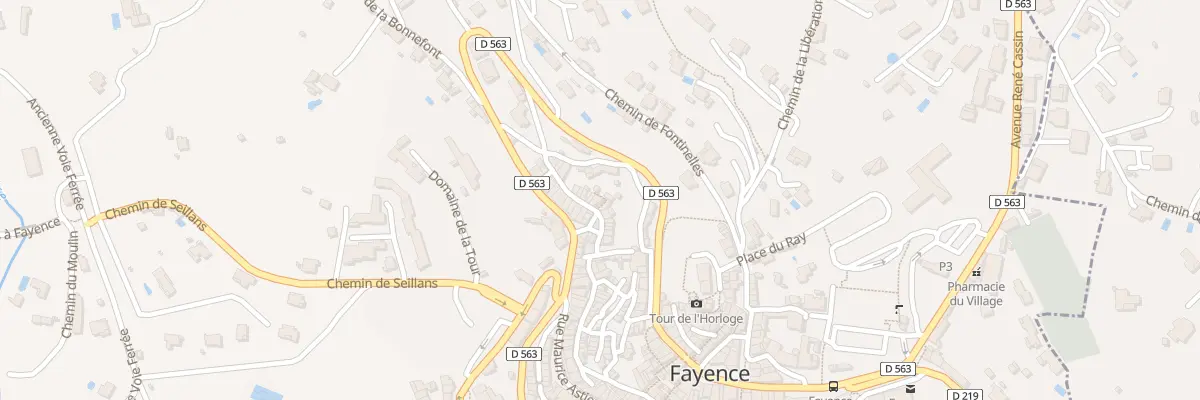 Plan de la Rue Saint-roch à Fayence