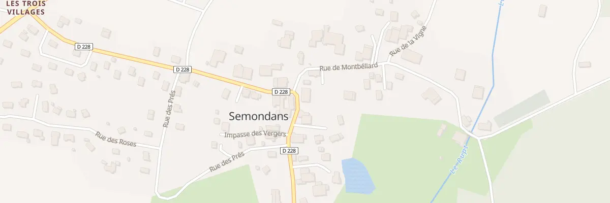Plan du 1 Rue d’Echenans à Semondans