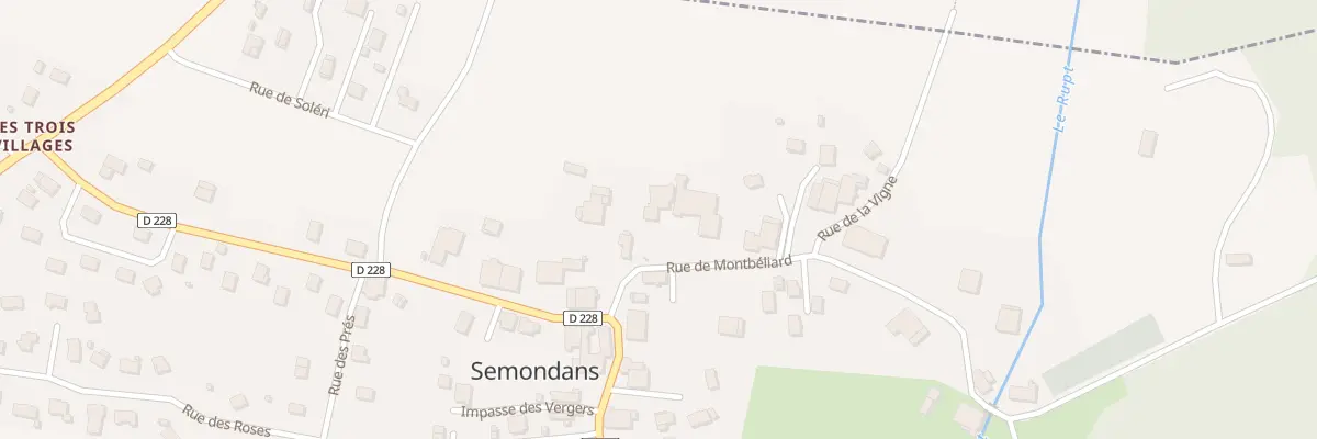 Plan du 1 Rue de Montbéliard à Semondans