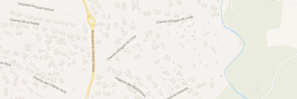 Plan du 190 Che de l’Enghein du Loup à Puget-sur-Argens