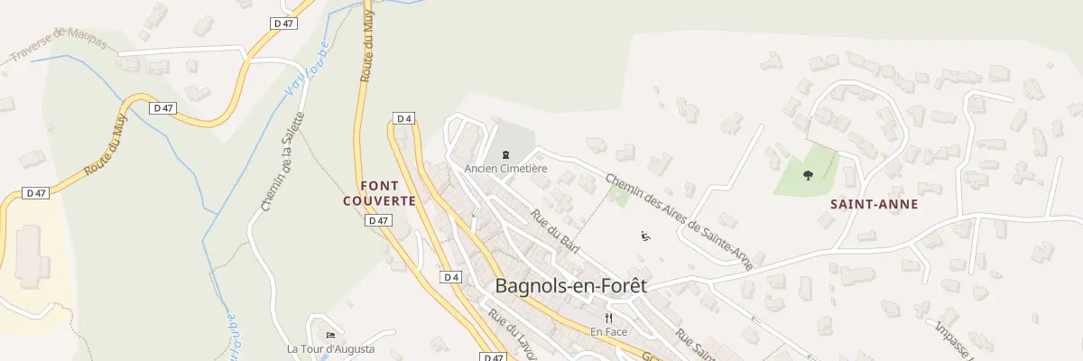 Plan de Che des Aires de Sainte Anne à Bagnols-en-Forêt