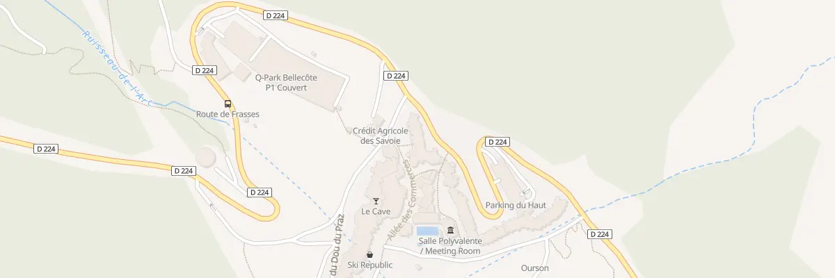 Plan du 1 All des Commerces à La Plagne Tarentaise