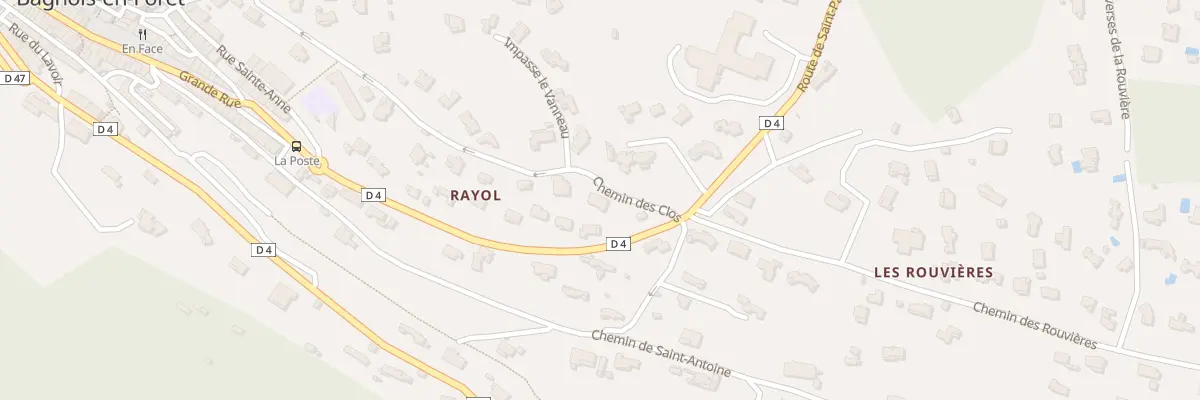 Plan du 101 Les Clos à Bagnols-en-Forêt