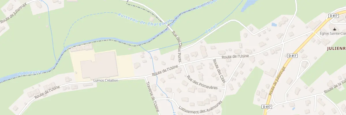 Plan du 1 Rue des Deux Ponts au Syndicat