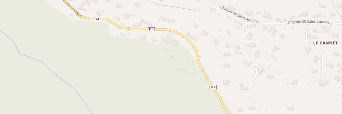 Plan de Rte de Fréjus à Bagnols-en-Forêt