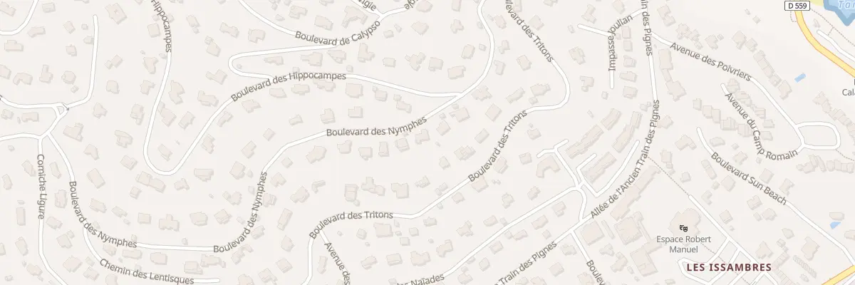 Plan du 297 Bd des Nymphes à Roquebrune-sur-Argens