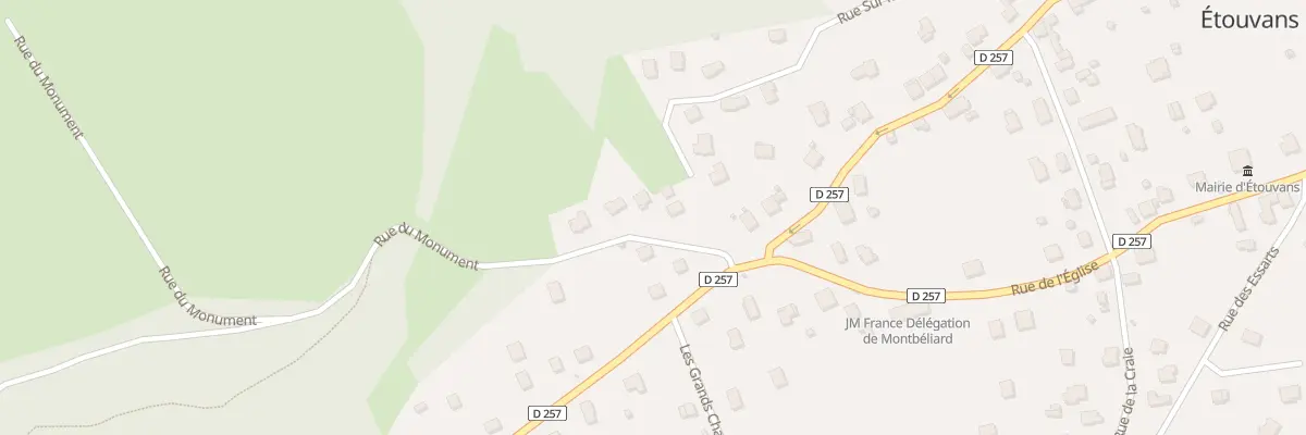 Plan du 6 Rue du Monument à Étouvans