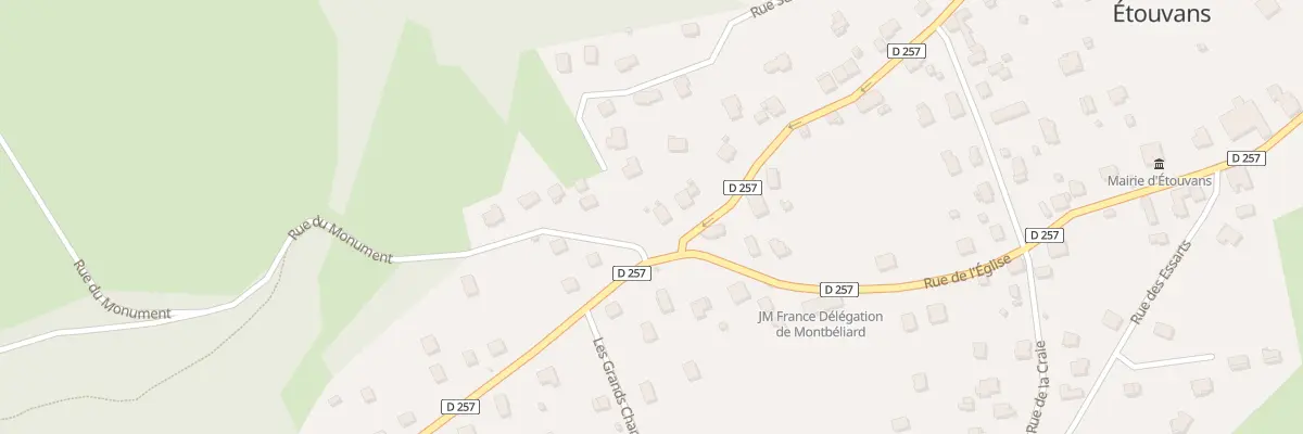 Plan du 2 Rue du Monument à Étouvans