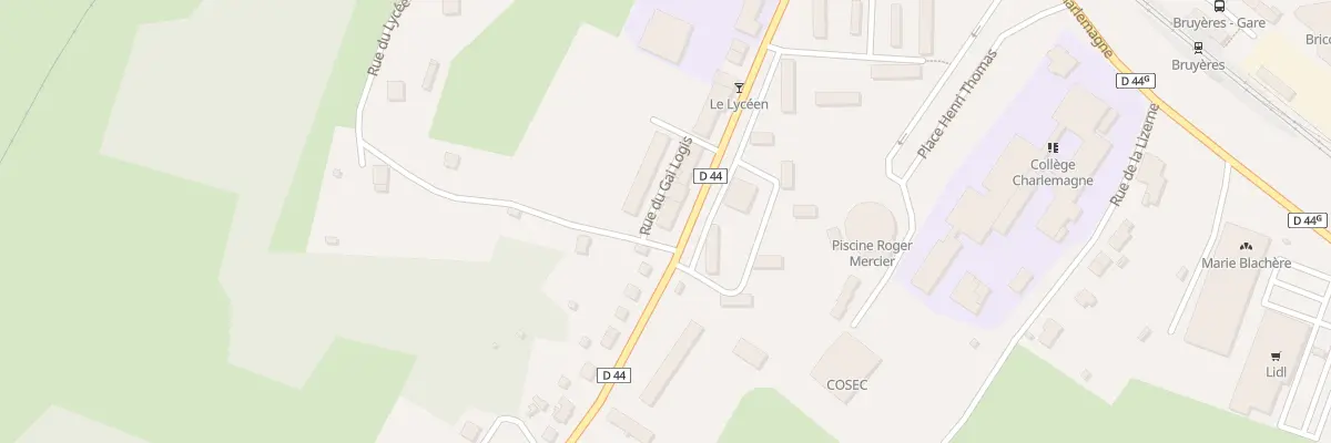 Plan du 28T Av de Lattre de Tassigny à Bruyères
