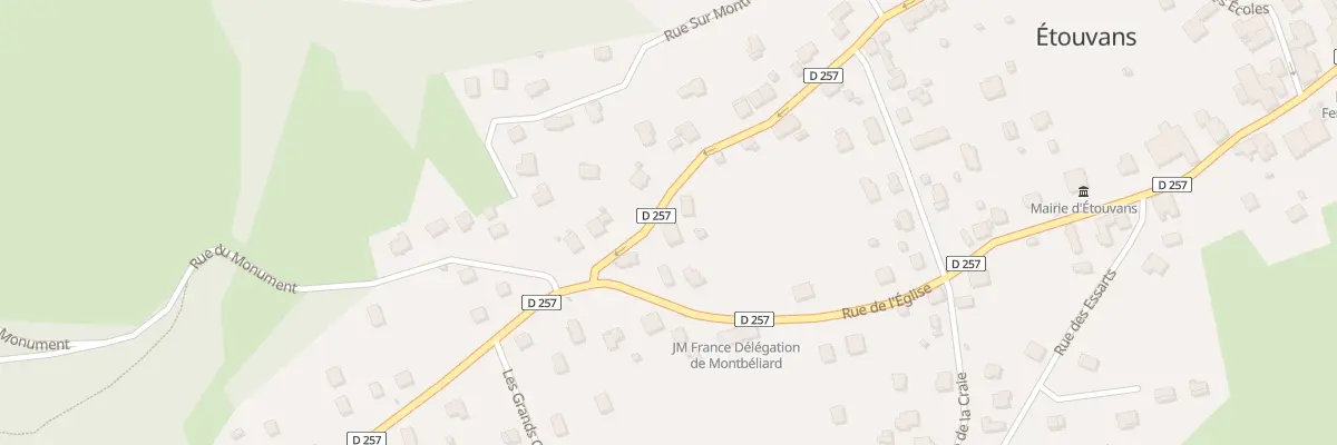 Plan du 2 Rue de la Libération à Étouvans
