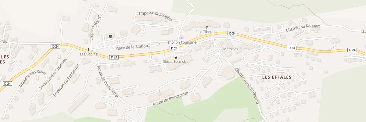 Plan du 1402 Rte de Borée à Thollon-les-Mémises