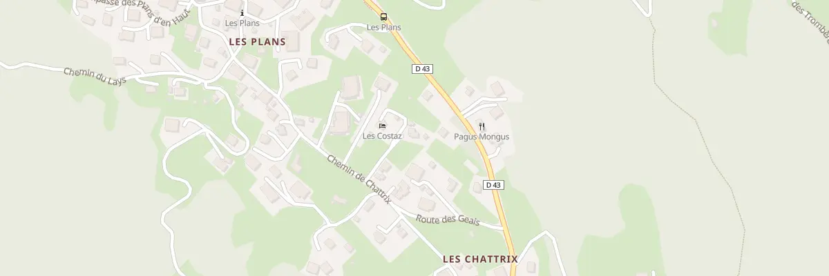 Plan du 1121 Che des Chattrix à Saint-Gervais-les-Bains