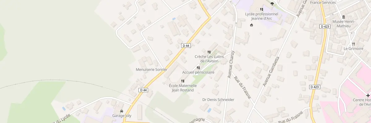 Plan du 9 Av de Lattre de Tassigny à Bruyères