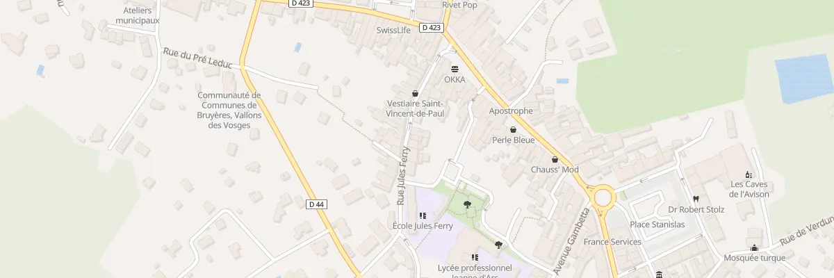 Plan du 15 Rue Jules Ferry à Bruyères