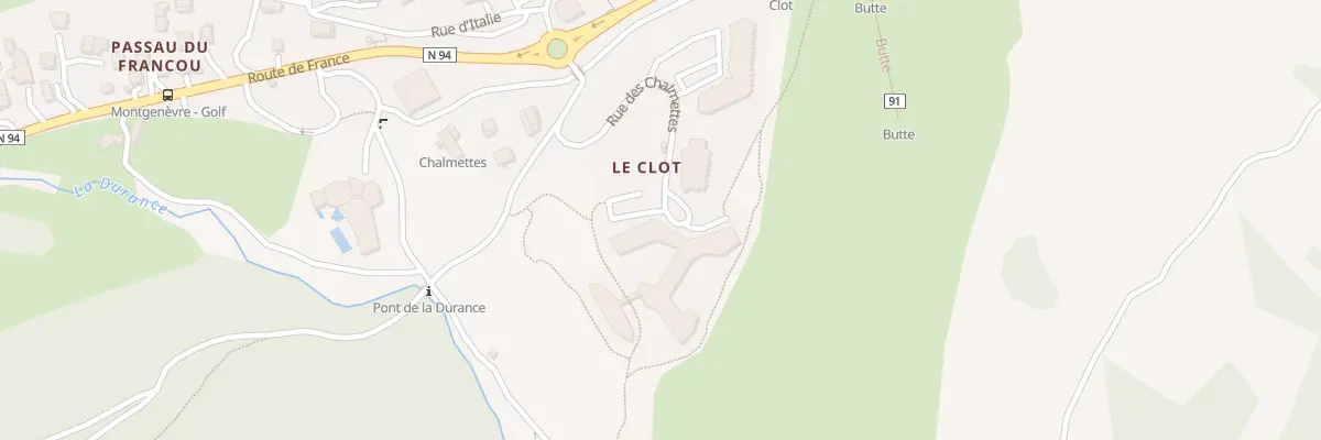 Plan du 282 Rue des Chalmettes à Montgenèvre